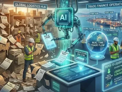 Algoy.com: AI in Banking and FinTech insight - Banker working on AI